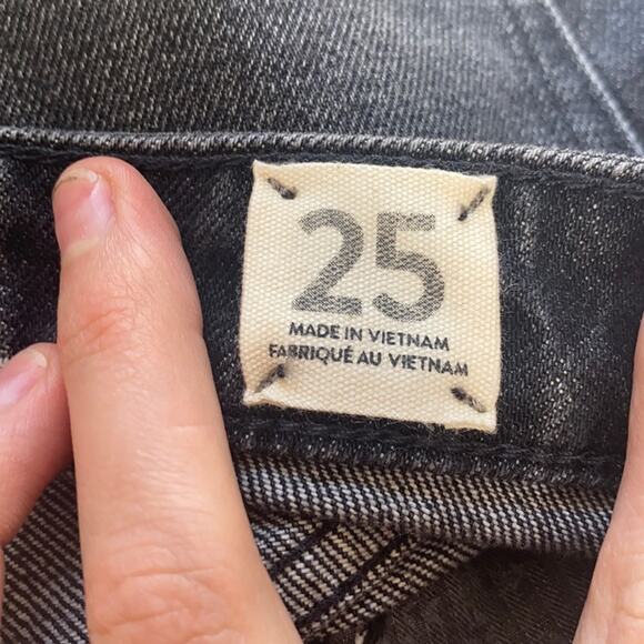 NWT Free‎ People Black Raw Hem Bailey Denim Skirt - Picture 7 of 7